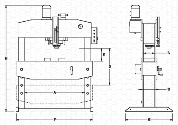 Пресс гидравлический рамный DM-80